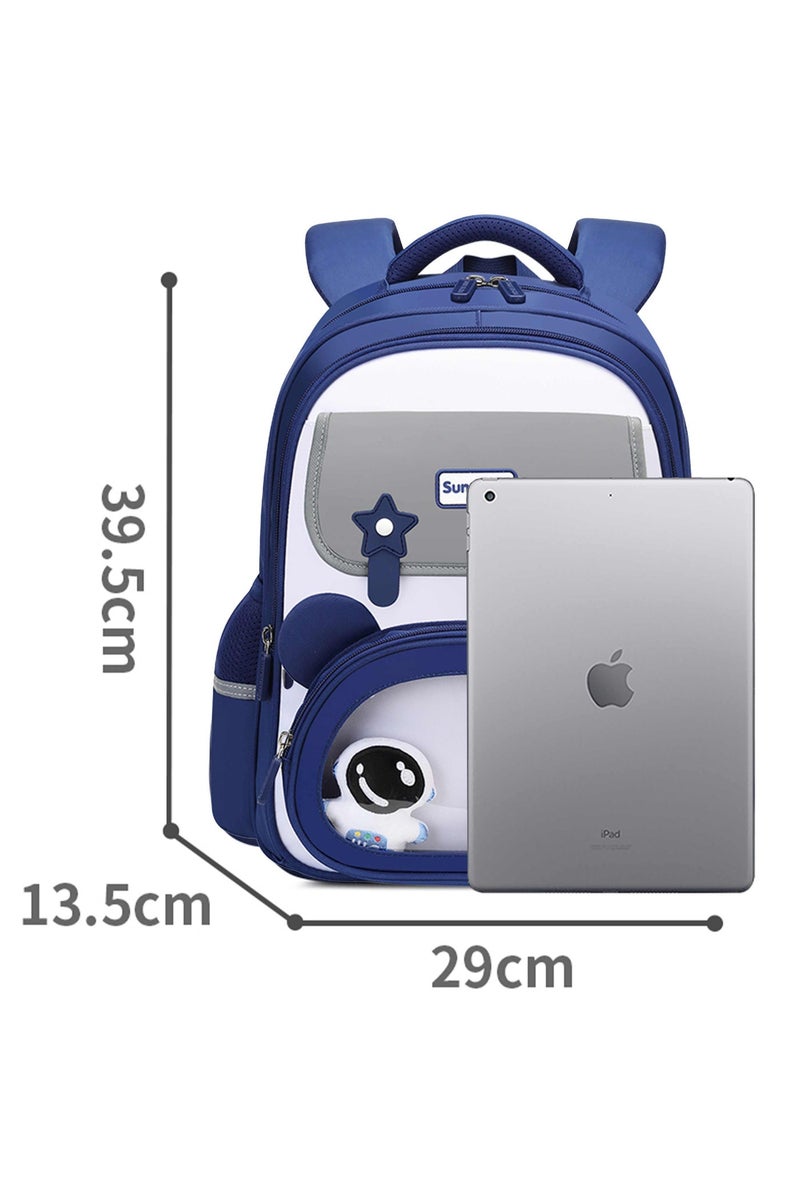 SUN EIGHT Premium 15.5-inch Light Weight School Backpack Water Resistant Polyester Kid’s Daypack for Boys, SE22260, Blue - Image 5